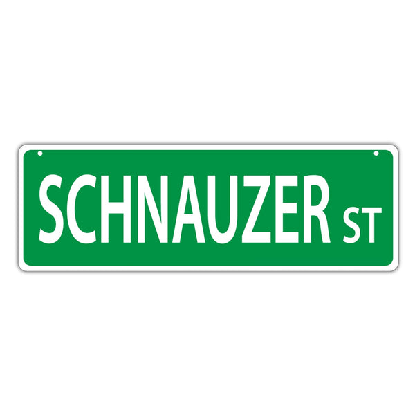 Novelty Street Sign - Schnauzer Street