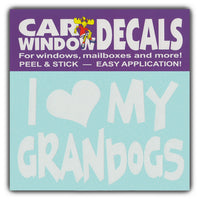 Window Decal - I Love My Grandogs (4.5" Wide)