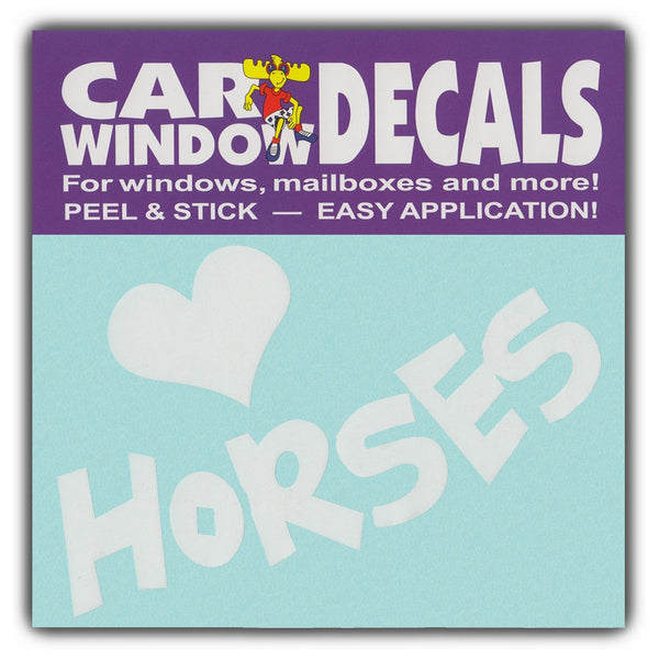 Window Decal - Love Horses (4.5" Wide)