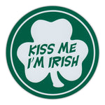Magnet - Kiss Me I'm Irish Clover (4.5" Round)