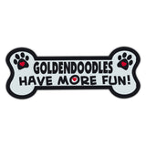 Dog Bone Magnet - Goldendoodles Have More Fun! 