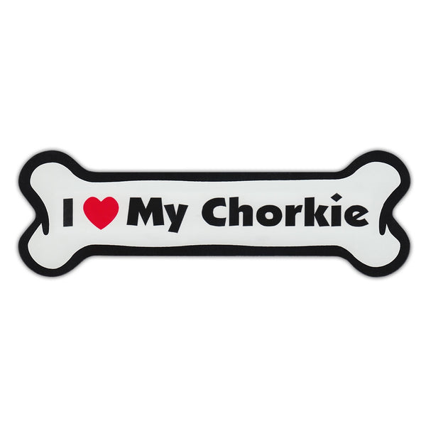 Dog Bone Magnet - I Love My Chorkie