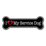 Magnet - I Love My Service Dog (7" x 2.25")