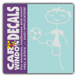 Window Decal - Soccer Boy (4" Tall)