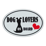 Oval Magnet - Dog Lovers On Board
