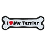 Dog Bone Magnet - I Love My Terrier