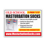 Old School Masturbation Socks - Box Label