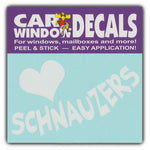 Window Decal - Love Schnauzers (4.5" Wide)