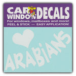 Window Decal - Love Arabians (4.5" Wide)