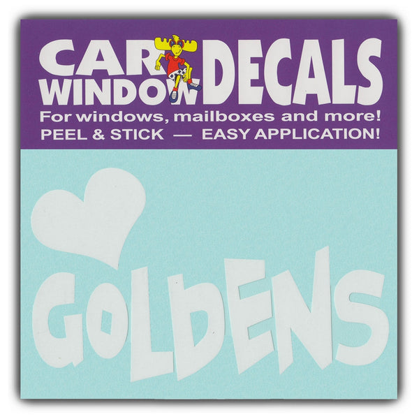 Window Decal - Love Goldens (4.5" Wide)