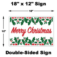 Merry Christmas Yard Sign - Dimensions