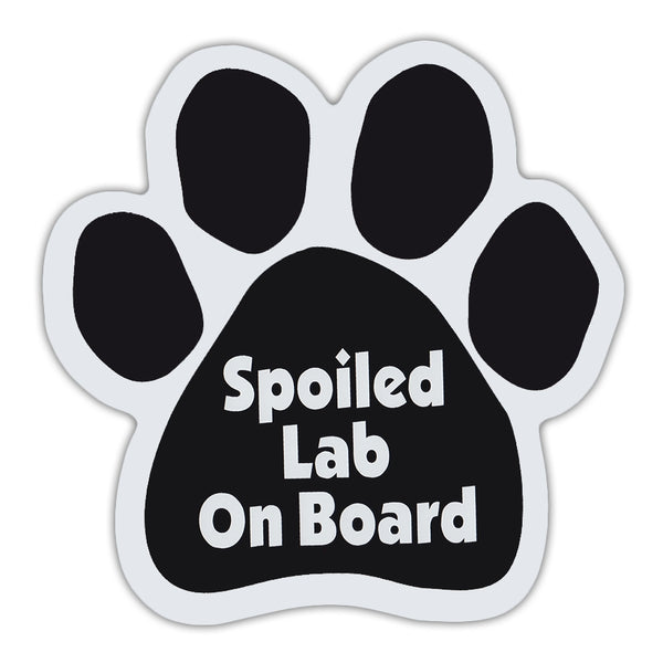 Dog Paw Magnet - Spoiled Lab On Board