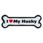 Dog Bone Magnet - I Love My Husky