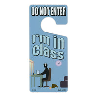 Door Tag Hanger - Do Not Enter, I'm In Class, Blue (4" x 9")