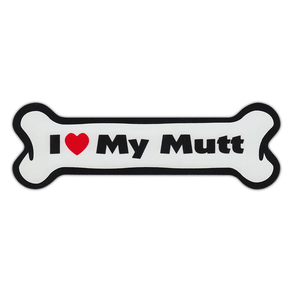 Dog Bone Magnet - I Love My Mutt