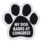Dog Paw Magnet - My Dog Barks At Congress