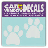 Window Decal - Pair Cat/Dog Shaped Paws (4.5" Wide)