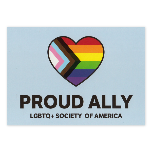 Proud LGBTQ+ Ally prank postcard