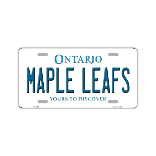 NHL Hockey License Plate Cover - Toronto Maple Leafs