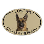 Oval Dog Magnet - I Love My German Shepherd
