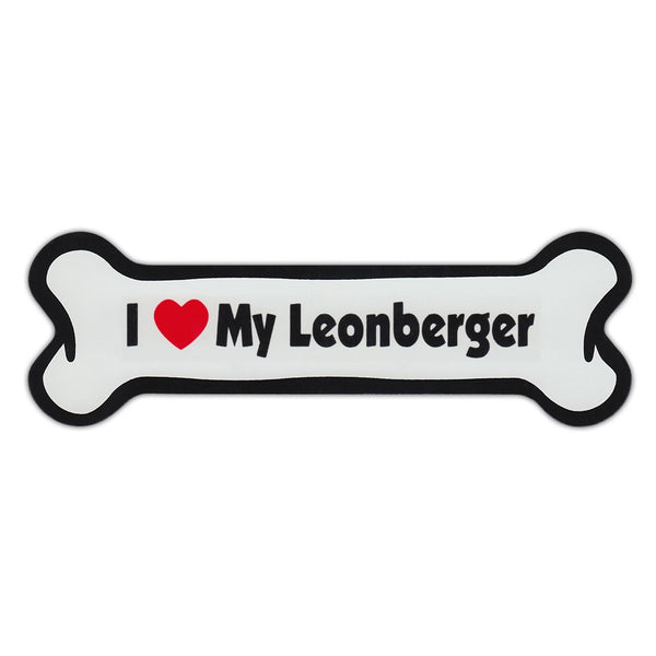 Dog Bone Magnet - I Love My Leonberger