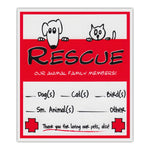Window Decal - (2-Pack) Window Decals, Pet Rescue Sticker (4.5" x 5")