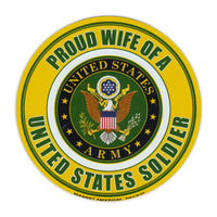 Round Magnet - Proud Wife of a Soldier