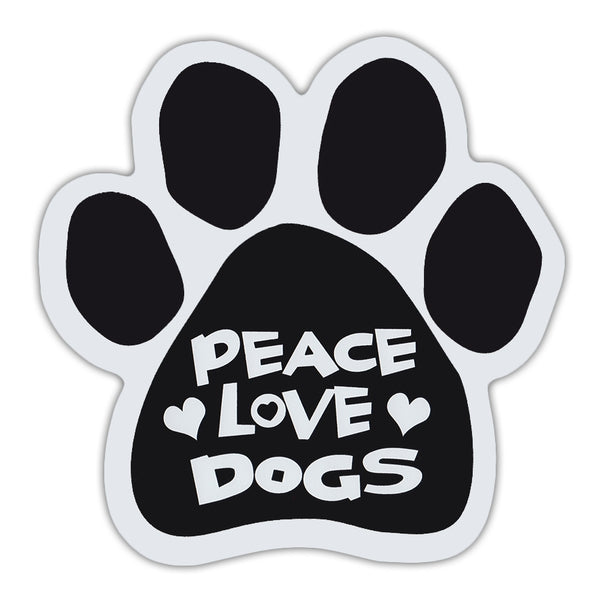 Dog Paw Magnet - Peace Love Dogs