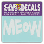 Window Decal - Meow (4.5" Wide)