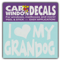 Window Decal - I Love My Grandog (4.5" Wide)