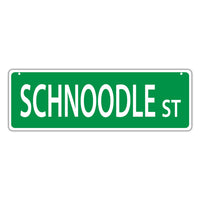 Novelty Street Sign - Schnoodle Street (Schnauzer Poodle)