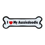 Magnet, Dog Bone, I Love My Aussiedoodle (Australian Shepherd, Poodle Mix), 7" x 2"