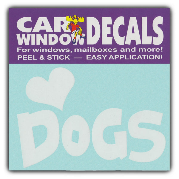 Window Decal - Love Dogs (4.5" Wide)
