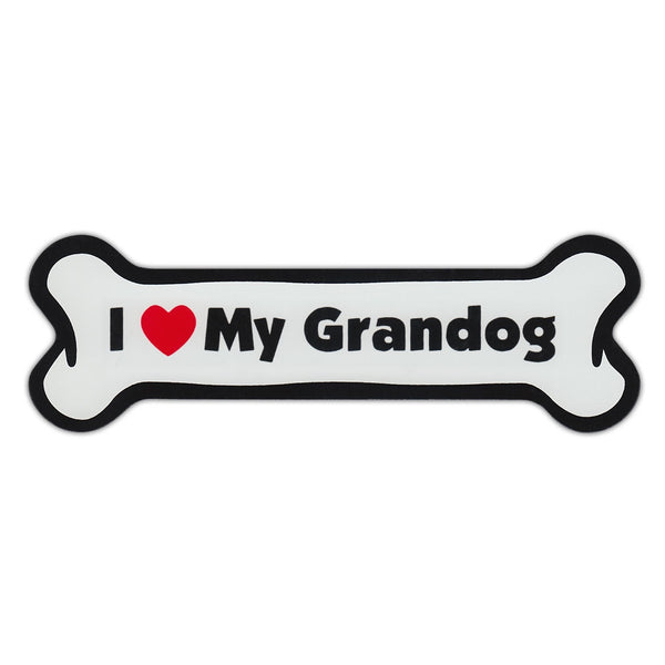 Dog Bone Magnet - I Love My Grandog