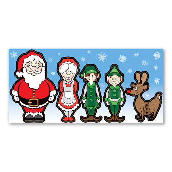 5 Piece Magnet Set, Christmas Figurines (1.5" x 4" - 3.25" x 5" Each)