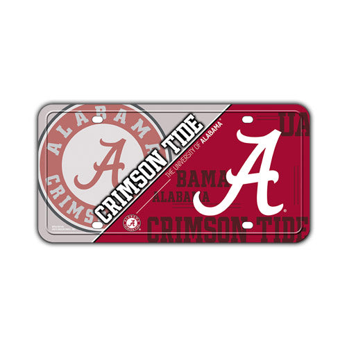 Embossed Aluminum License Plate Cover - University of Alabama Crimson Tide