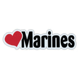 Word Magnet - Love Marines (2" x 7")