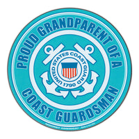 Round Magnet - Proud Grandparent U.S. Coast Guard