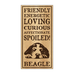 Wood Sign - Spoiled Beagle