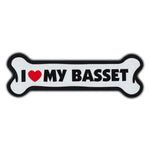 Giant Size Dog Bone Magnet - I Love My Basset Hound