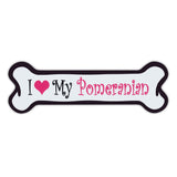 Pink Dog Bone Magnet - I Love My Pomeranian