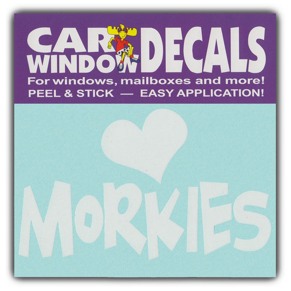 Window Decal - Love Morkies (4.5" Wide)