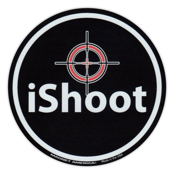 Magnet - iShoot (Black) (3.75" Round)