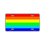 Aluminum License Plate Cover - Rainbow Pride Flag