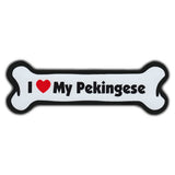 Dog Bone Magnet - I Love My Pekingese