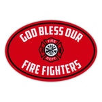Oval Magnet - God Bless Our Fire Fighters