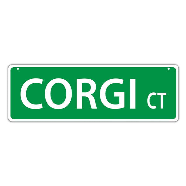 Street Sign - Corgi Court