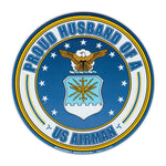 Round Magnet - Proud Husband of a US Airman