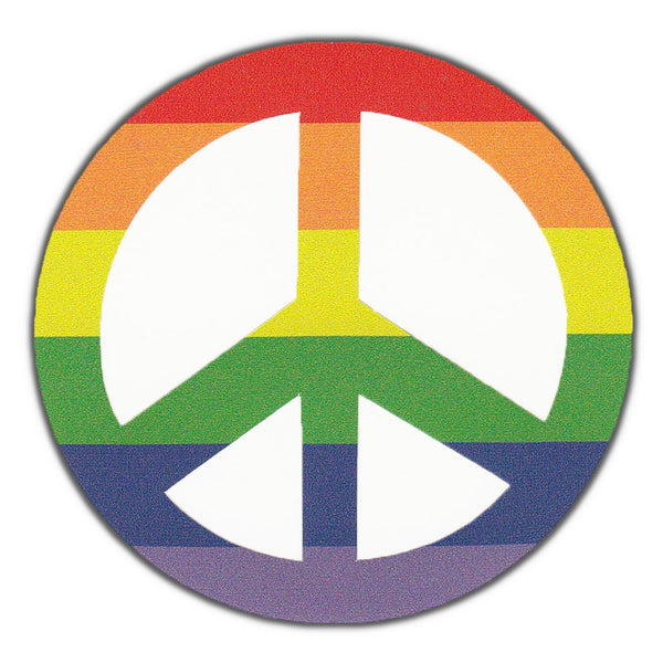 Bumper Sticker - Rainbow Color Peace Sign