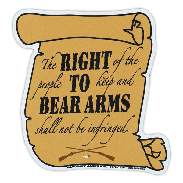 Magnet - 2nd Amendment, Right To Bear Arms (4.5" x 4.5")
